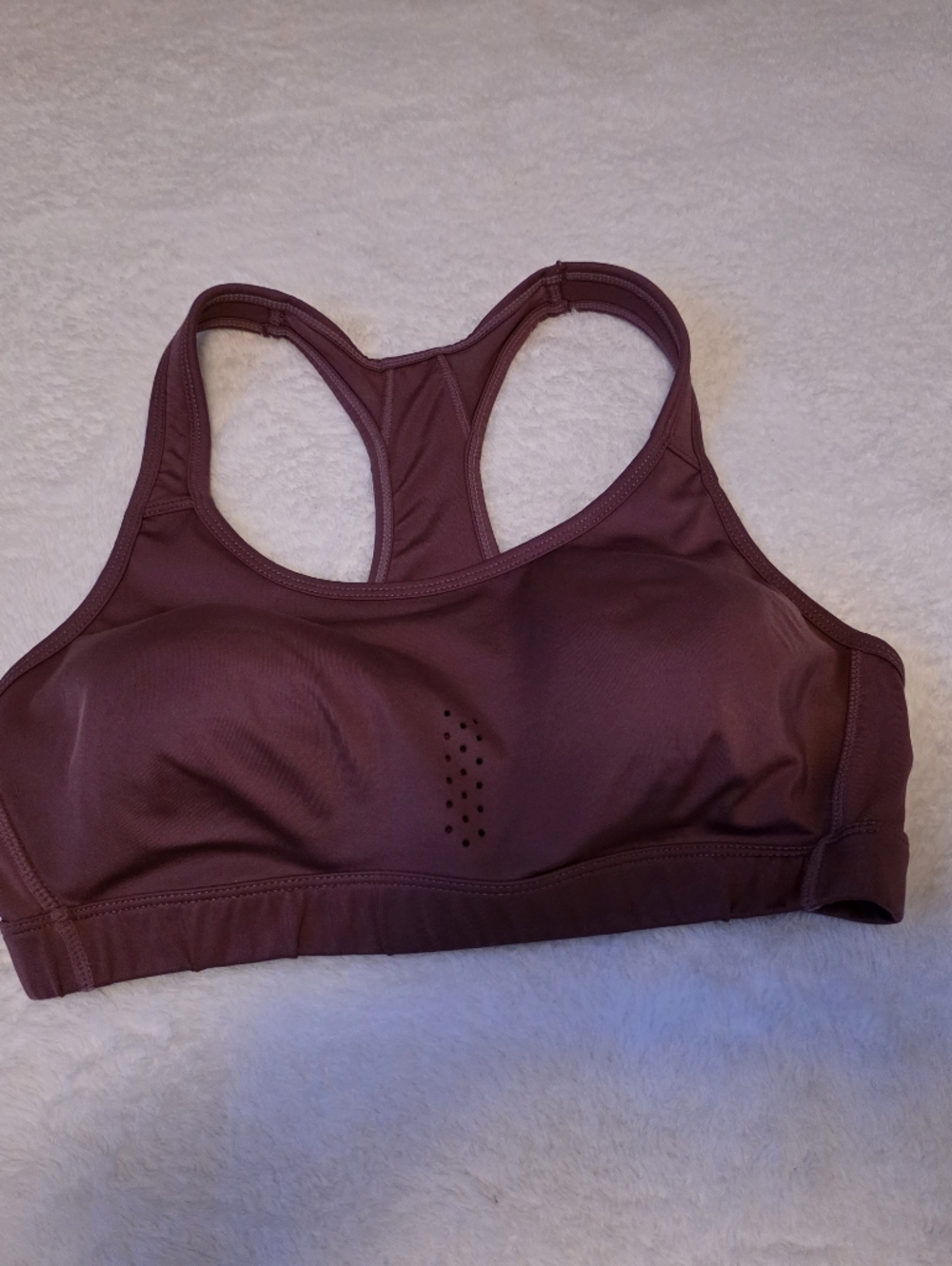 Avia Burgundy Racerback Sports Bra Mesh Back Size XL 16-18